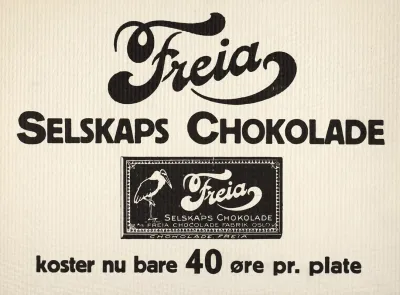 Freia Selskaps Chokolade Koster Nu Bare 40 Ore Pr Plate