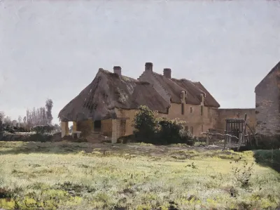 French Farm Study For Ferme Venoix 1881