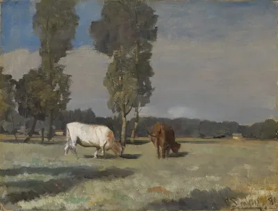French Landscape With Cattle