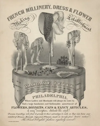 French Millinery Dress Flower Making Establishment