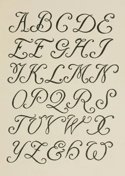 French Script Capitals