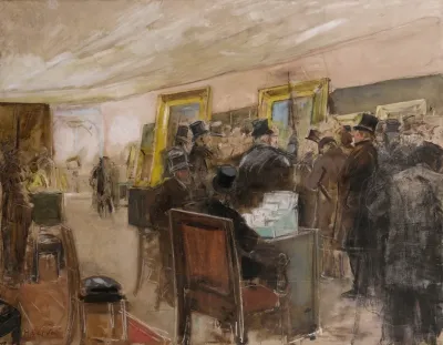 French Study For Une Seance Du Jury De Peinture
