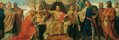 Friedrich Barbarossa Belehnt Heinrich Jasomirgott Und Heinrich Den Lowen