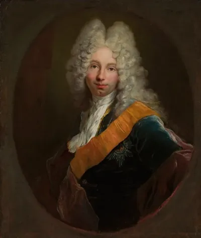 Friedrich Wilhelm Kettler 1692 1711 Portrait Of A Man In A Wig With The Black Eagle Order
