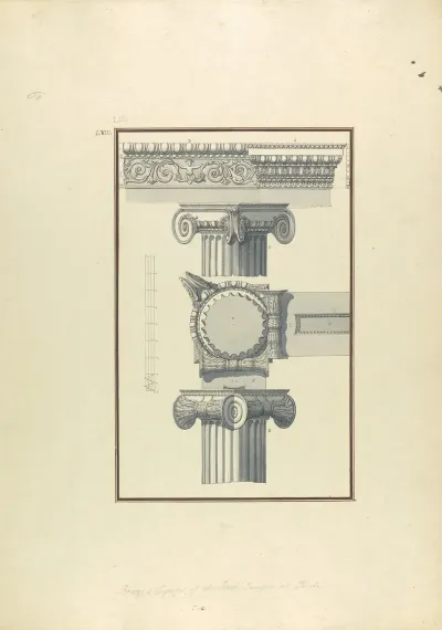 Frieze And Capital Of The Ionic Temple At Toreh