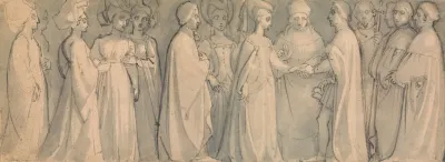 Frieze Of A Medieval Wedding