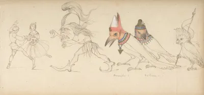 Frieze Of Figures And Birds