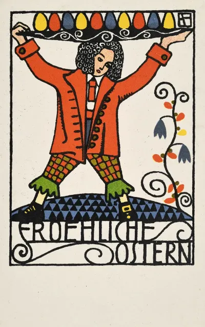 Froehliche Ostern Postkarte Der Wiener Werkstatte Nr 144