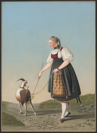 Froenely Ackermann Du Gouggisberg Au Canton De Berne Fille Du Premier Prepose Du Village