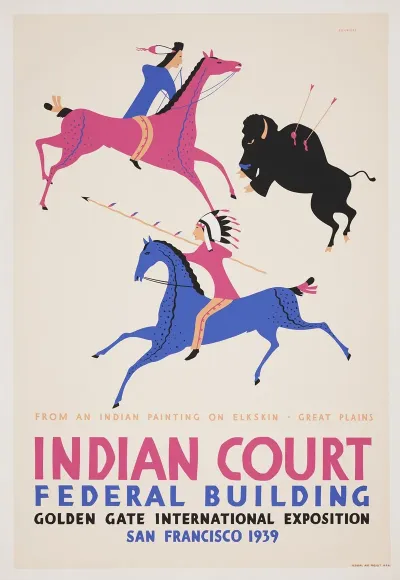 From An Indian Painting On Elkskin Great Plains