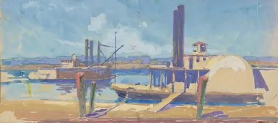 From Dixie To Harlem Steamboats In Harbor