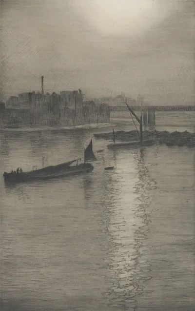 From Waterloo Bridgesun Bursting Through Fog