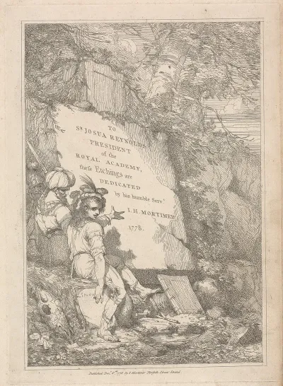 Frontispiece Dedicated To Sir Joshua Reynolds