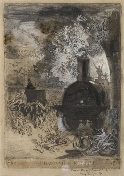 Frontispiece For Lillustration Nouvelle The Burial Of The Burin