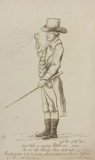 Frontispiece To Citizn Jno Nichollss Parliamentary Unparliamenty Letters Speeches And Visions