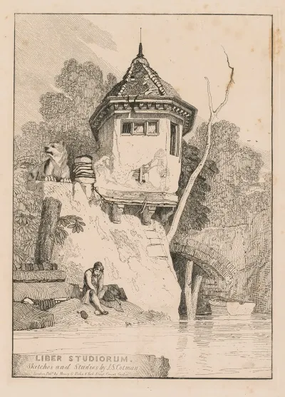 Frontispiece View Of A Garden House On The Banks Of The River Yare
