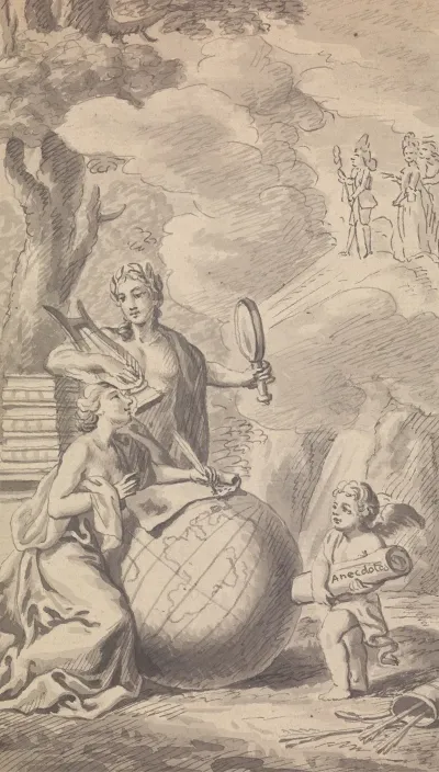 Frontispiece Vol Vii No I For 1775 From Town And Country Magazine