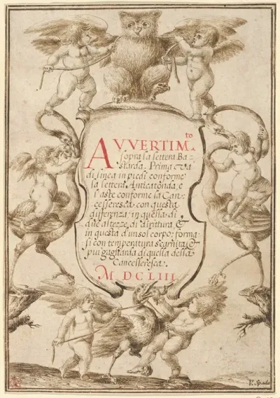 Frontispiece With Putti And Animals
