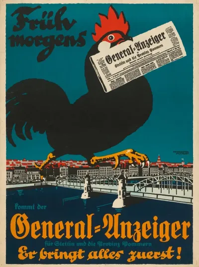 Fruh Morgens Kommt Der General Anzeiger Fur Stettin Und Die Provinz Pommern