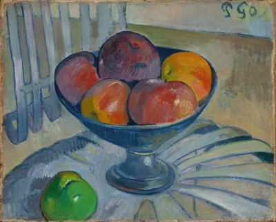Fruit Dish On A Garden Chair