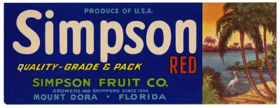 Fruit Label For Simpson Red