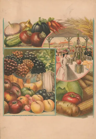 Fruit Vegetables And Women At The Racetrack Visiting A Food Vendor