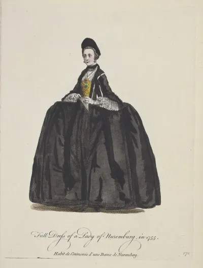 Full Dress Of A Lady Of Nuremburg In 1755 Habit De Ceremonie Dune Dame De Nuremberg