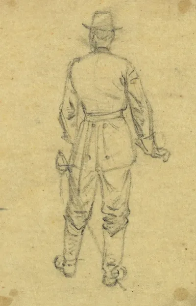 Full Length Rear View Of Standing Officer