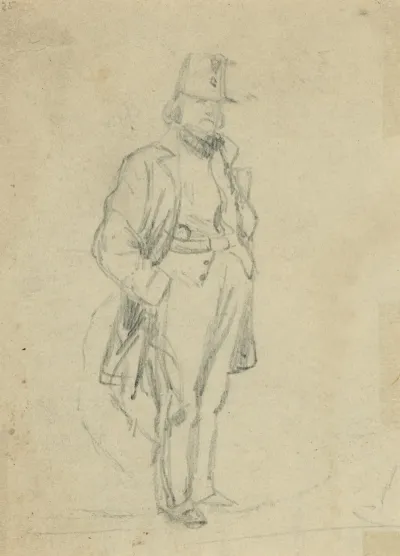 Full Length Sketch Of Officer