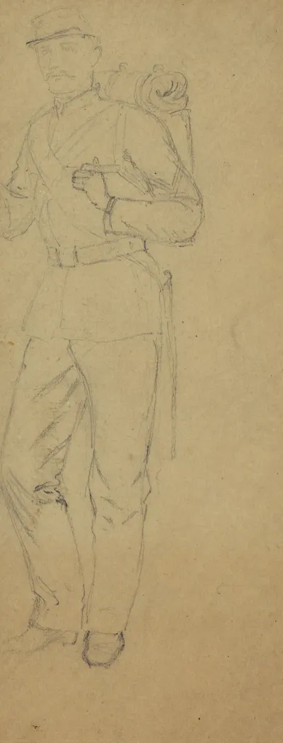 Full Length Sketch Of Soldier 2