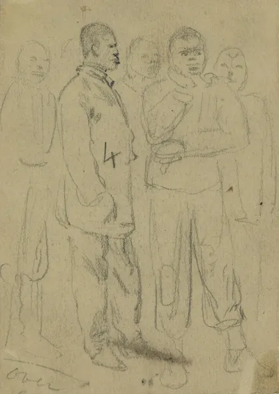 Full Length Sketches Of Five African American Men