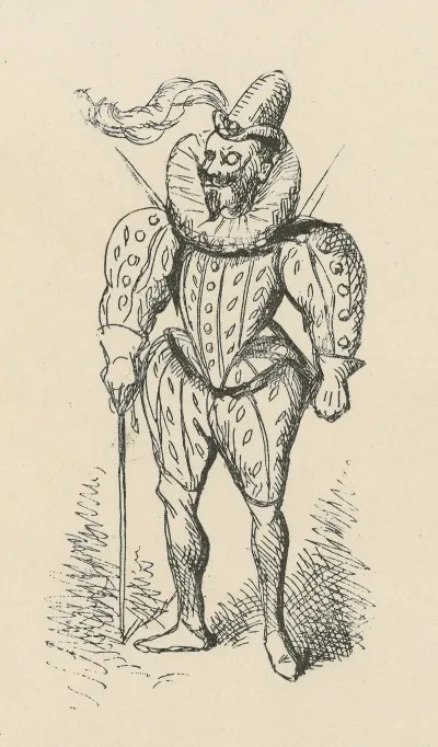 Full Length View Of Man In Elizabethan Costume
