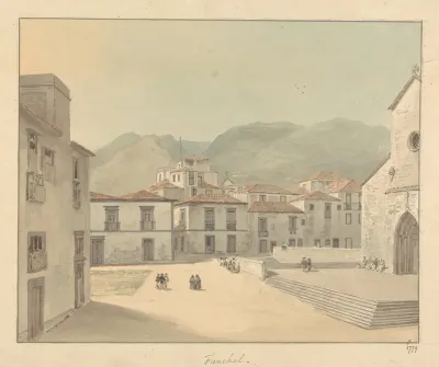 Funchal Madeira A Square With A Church