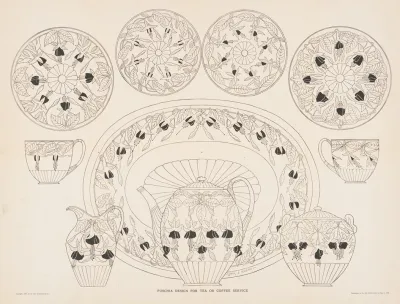 Fuschia Design For Tea Or Coffee Service