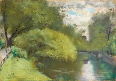 Fussteg Am Landwehrkanal Lutzow Brucke Berlin