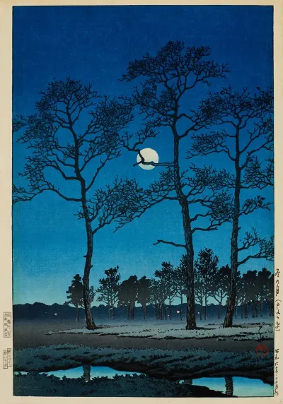 Fuyu No Tsuki Toyamagahara Winter Moon At Toyamagahara
