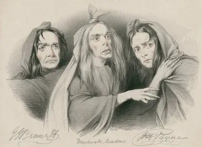 G J Bennett Drinkwater Meadows W H Payne As The Three Witches In Shakespeares Macbeth A Drum A Drum Macbeth Doth Come