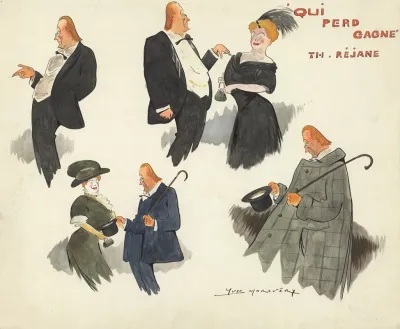 Gabriel Signoret Et Gabrielle Rejane Dans Qui Perd Gagne De Pierre Veber