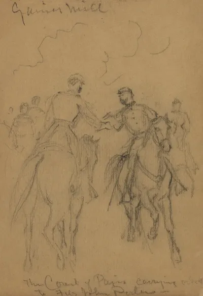 Gaines Mill The Count Of Paris Carrying Orders To Fitz John Porter