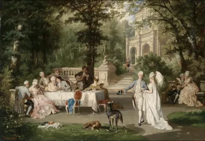 Galante Gesellschaft Im Schlosspark