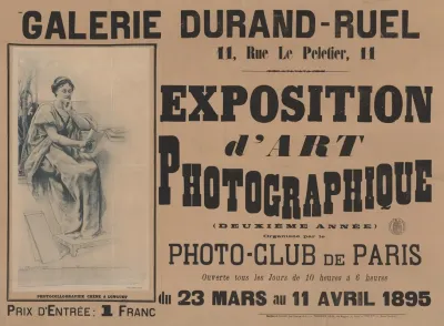 Galerie Durand Ruel Exposition Dart Photographique Deuxieme Annee