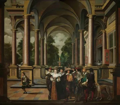 Gallery Of A Palace With Ornamental Architecture And Columns