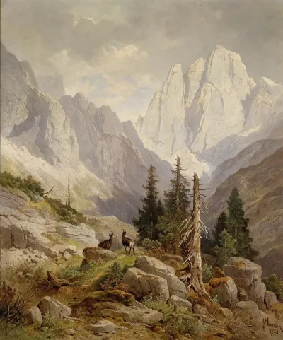 Gamsen Im Hochgebirge 2