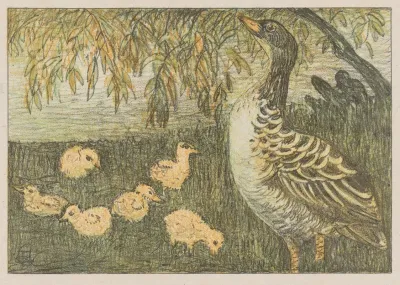 Gans Met Kuikens