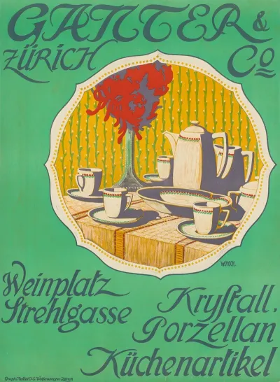 Ganter Co Zurich Kristall Porzellan Kuchenartikel