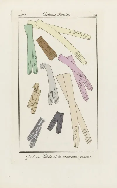 Gants De Suede Et De Chevreau Glace