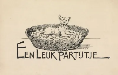 Gapende Hond In Een Mand
