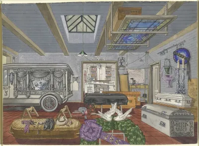 Garage Of Funeral Parlor 1917