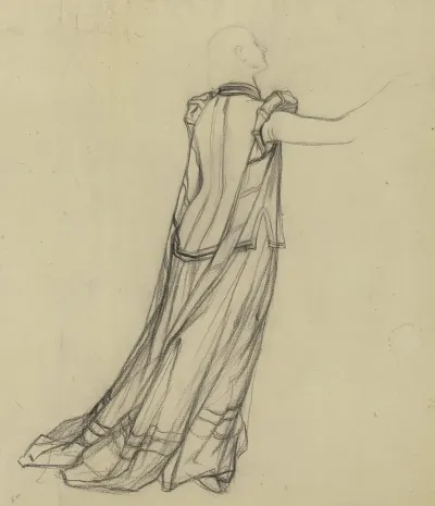 Garbed Figure To The Right