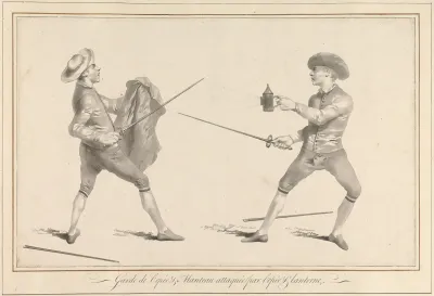 Garde De Lepee Manteau Attaquee Par Lepee Lanterne